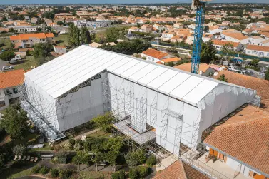 Échafaudage parapluie ALTRIX - crédit photo @altradplettacmefran.fr