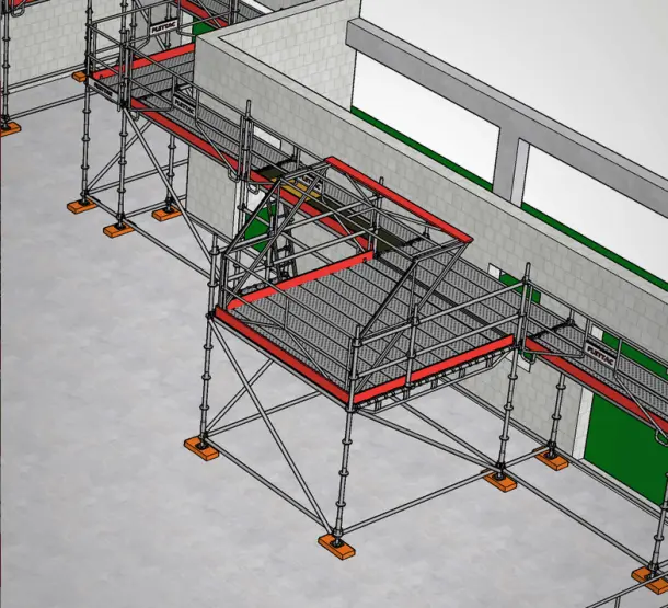 Recette à matériaux pour échafaudage Metrix